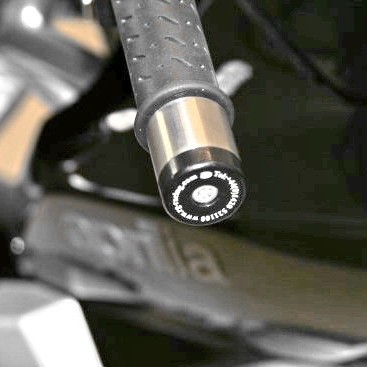 Závaží R&G Racing do řidítek pro motocykly Aprilia Futura/Mana '08/RSV Mille '98-/RSVR '04-/Tuono '04-, BMW G650X Country, černá